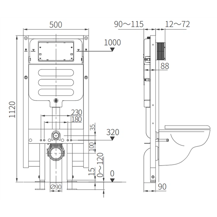 hidden cistern flush