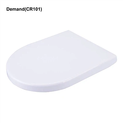 Scaun de toaletă termoplast alb în formă de D